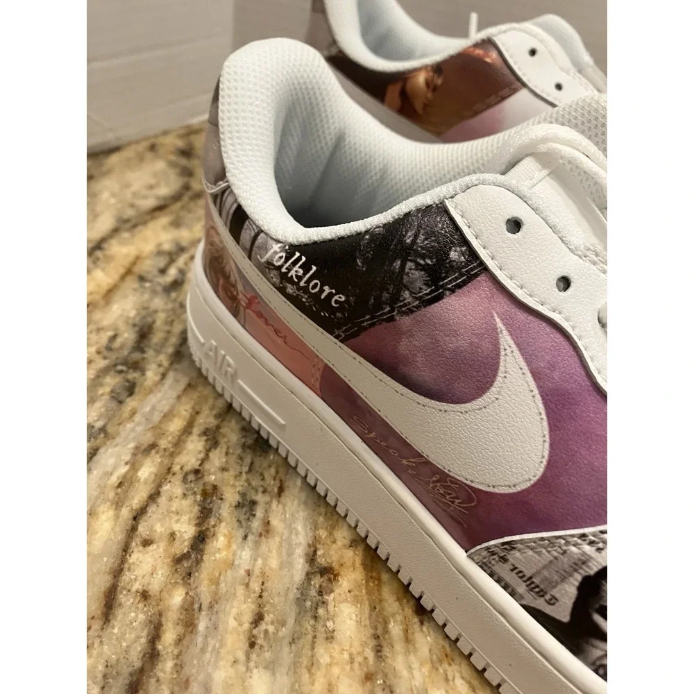 Rare Taylor Swift White Sneaker Size 42 US Custom Reputation Themed Graphic